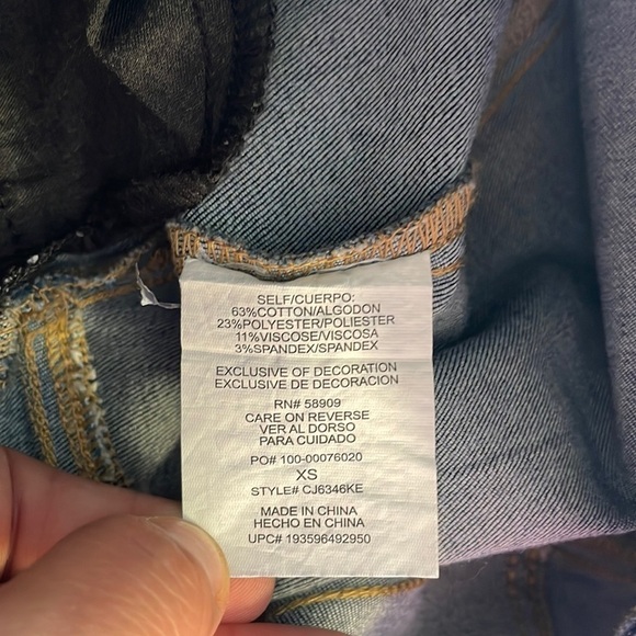 NWT Classic Mini Denim Skirt Copper Key Casual XS Stretch Jean Blue Basic - Picture 7 of 11